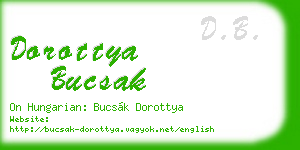dorottya bucsak business card